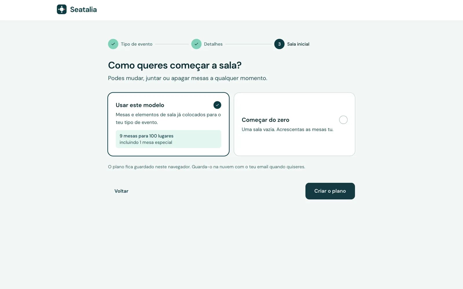 Escolhe o evento e dá-lhe um nome